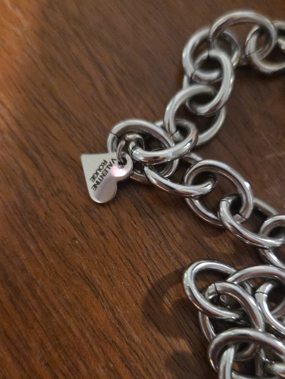 VALENTINE ROUGE Silver Toggle Chain Necklace - Picture 6 of 6